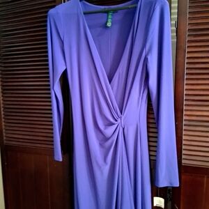 Lauren Ralph Lauren Royal Blue Long Sleeve Dress